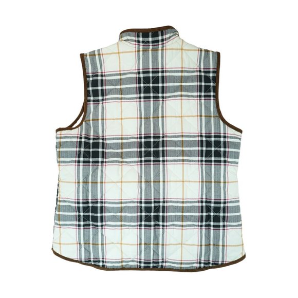 Foxcroft NYC‎ Insulated Quilted Plaid Vest, Size Large L ~ Women's ~ Full zip - Picture 2 of 5
